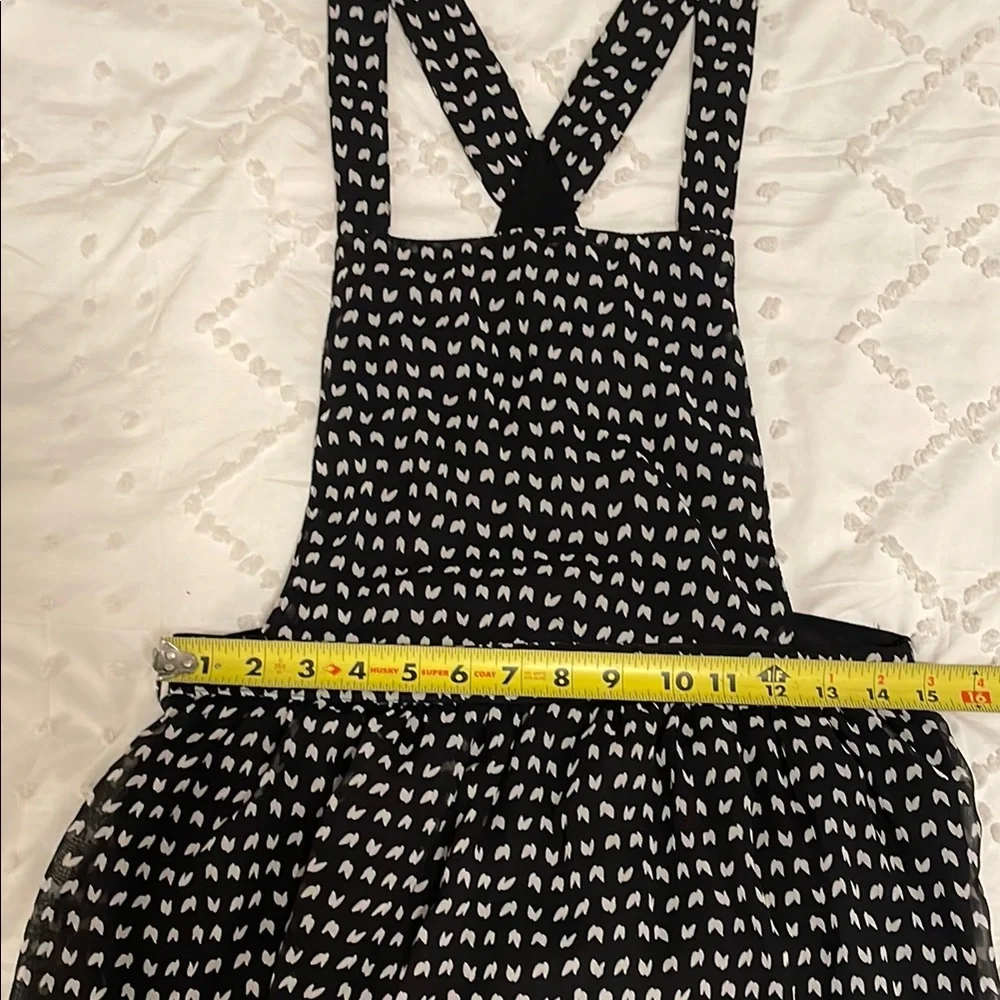 One Clothing Black and White overall style, mini skirt EUC